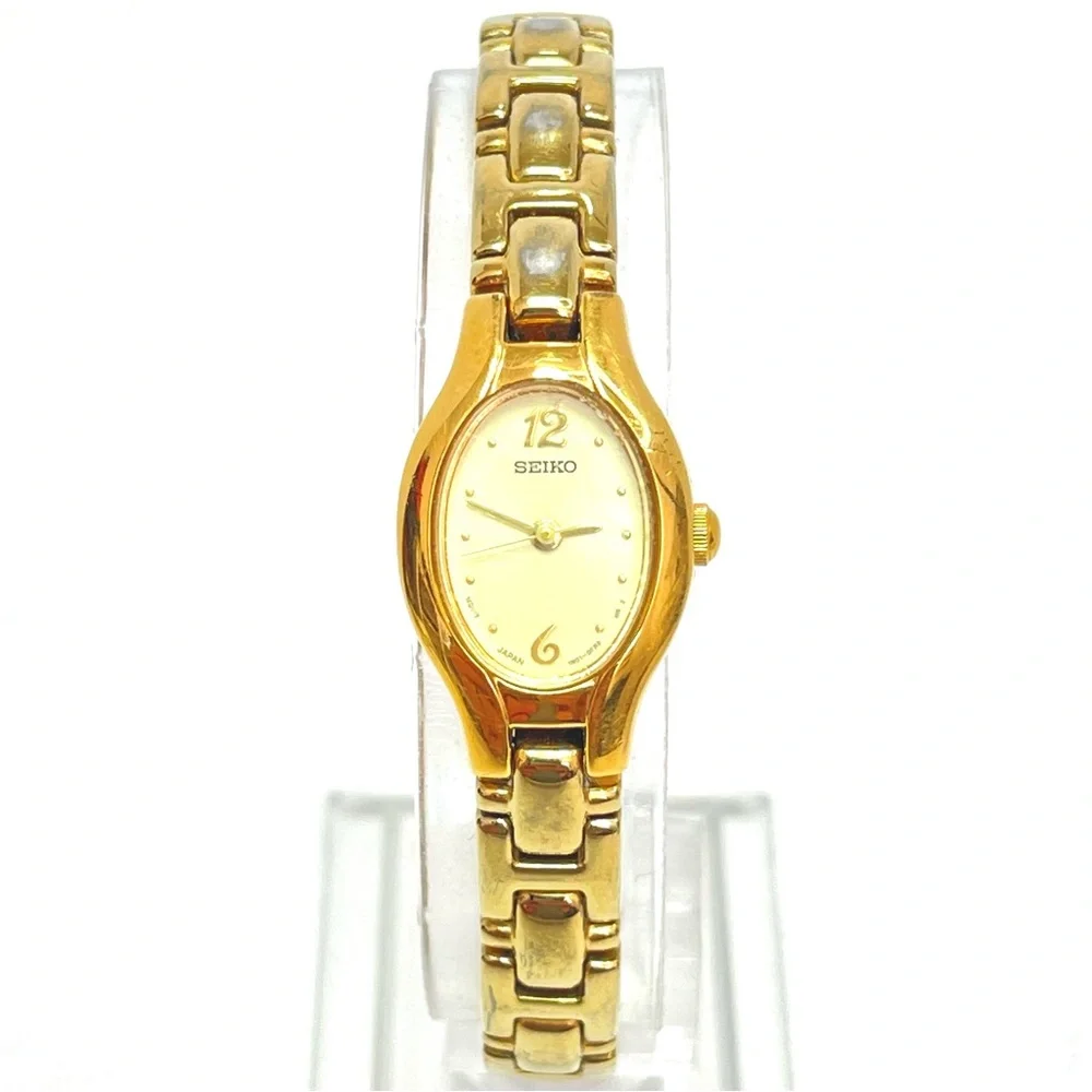 Seiko SXGK72 Women’s Gold Tone Quartz Dress Watch ✨